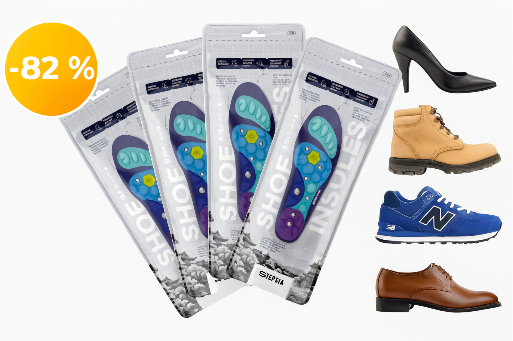 Pack 4 paires STEPSIA